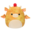 Squishmallows zmaj žute teksture Dieric s crvenom kosom, 40 cm