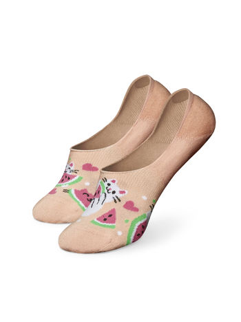 Vesele niske stopalice Mačka s lubenicom