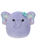 Squishmallows ljubičasti slon Anjali sa cvjetnom pribadačom, 20 cm