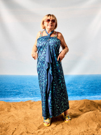 Veseli sarong za plažu Tirkizno cvijeće