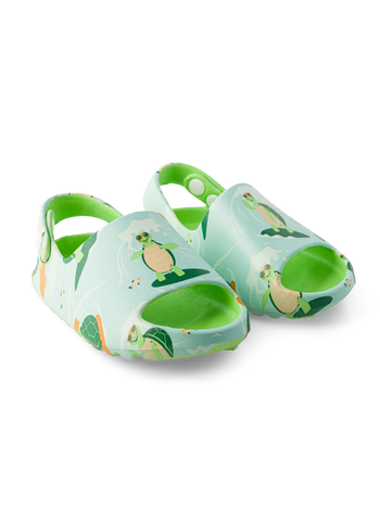 Vesele chunky gumene klompe za bebe Kornjača surferica