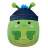 Squishmallows zelena bogomoljka s pletenom kapom Trenton, 20 cm