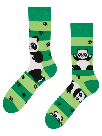 Vesele čarape Panda i pruge