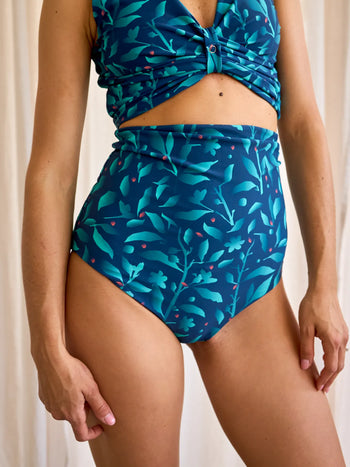 Ženske MagicMix bikini gaćice Tirkizno cvijeće
