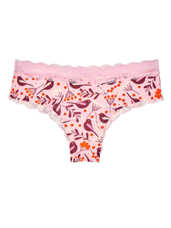 Ženske čipkaste gaćice Ptice i bobice