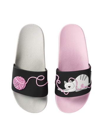 Vesele dječje natikače Mačka i lopta