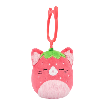 Squishmallows privjesak – mačka jagoda Olma, 9 cm