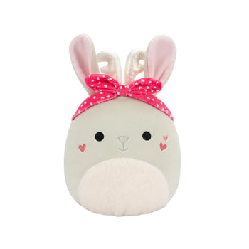 Squishmallows krem rogati zec Coralie s pahuljastim trbuhom, 20 cm