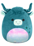 Squishmallows zelena škotska gorska krava Clark, 13 cm