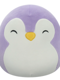 Squishmallows ružičasti pingvin Elle zatvorenih očiju i bijelog trbuha, 20 cm