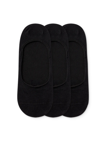 Pakiranje od tri para pamučnih niskih stopalica Crne klasične