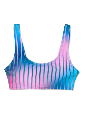 Veseli sportski gornji dio bikinija Ljubičaste pruge