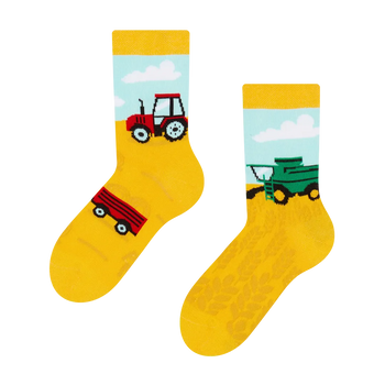 Vesele dječje čarape Traktor
