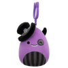 Squishmallows Clip-On ljubičasto čudovište Earworm koje namiguje i ima kapu, 9 cm