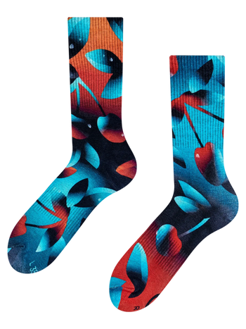 Rebraste čarape Tamne trešnje