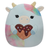 Squishmallows krava s plavim točkicama Caedia, 20 cm