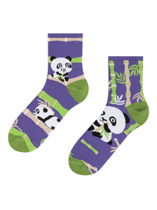 Vesele srednje visoke čarape Panda akrobat