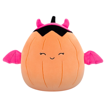 Squishmallows pastelnonarančasta bundeva u ružičastom kostimu vraga Margie, 20 cm