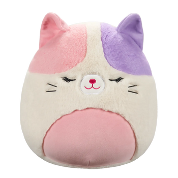 Squishmallows Fuzzamallows ružičasta i ljubičasta kaliko mačka, 30 cm