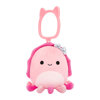 Squishmallows privjesak za ključeve – sipa s mašnom Auggie, 9 cm