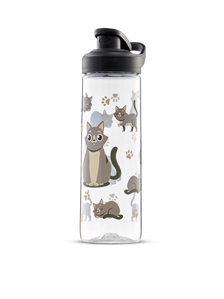 Vesela boca za vodu Siva mačka 700 ml