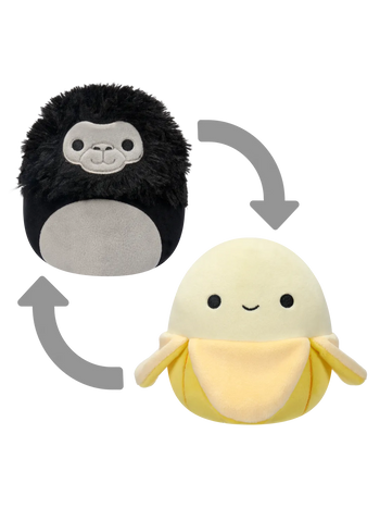 Squishmallows 2in1 banana Junie/gorila Aron, 13 cm