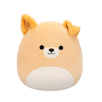 Squishmallows svijetlosmeđi pas Cooper s bijelim trbuhom, 30 cm