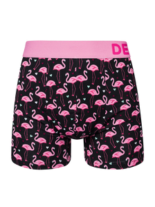 Muške vesele bokserice Flamingosi i srca
