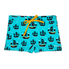 Vesele dječje elastične kupaće hlače Gusarski brod