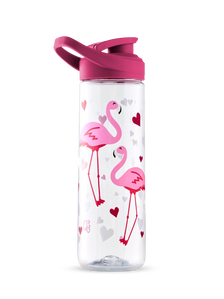 Vesela boca za vodu Plamenci i srca 700 ml