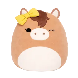 Squishmallows namigujući smeđi konj Tomar, 13 cm