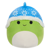 Squishmallows zeleni dino Danny s plavom kapom, 20 cm