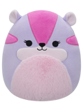 Squishmallows ljubičasto-ružičasta prugasta vjeverica Tamara, 20 cm