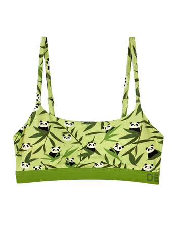 Veseli ženski modalni grudnjak Pande i bambus