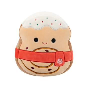 Squishmallows tost Davey s cimetnom rolicom i crvenim šalom, 20 cm