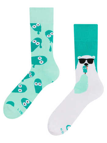 Vesele tople čarape Medo i sladoled na štapiću