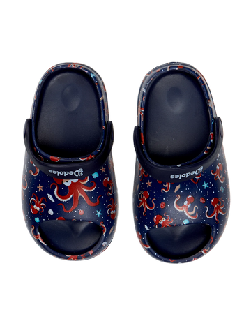 Vesele chunky gumene klompe za bebe Crvena hobotnica