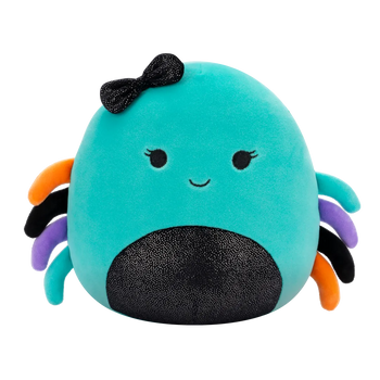 Squishmallows plavozeleni pauk sa svjetlucavim trbuhom i mašnom Cheryl, 20 cm