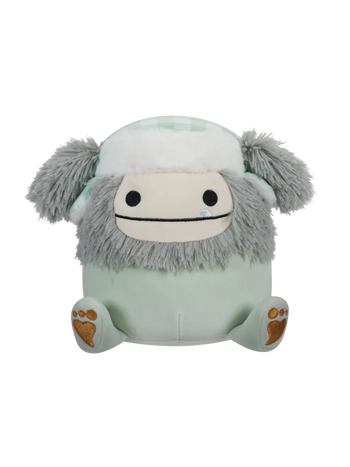 Squishmallows sivi bigfoot Evita s traper kapom, 20 cm