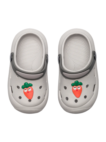 Svijetlosive dječje gumene klompe