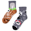 Vesele srednje visoke čarape Smiješni kosturi