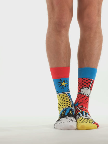 Vesele čarape Šareni stripovi