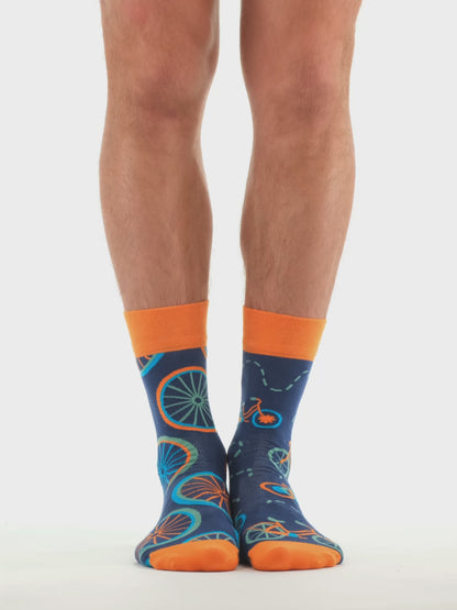Vesele čarape Narančasti bicikl