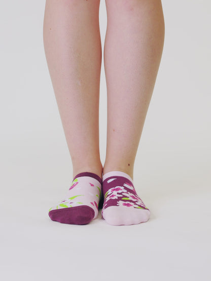 Vesele čarape za tenisice Cvijet trešnje